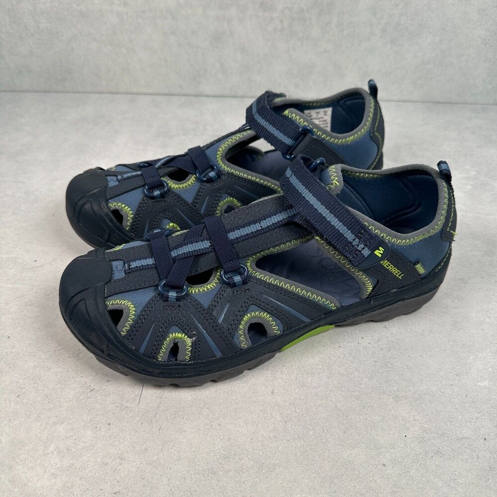 Merrell Women's Navy and Lime Sport Sandals - Picture 3 of 10